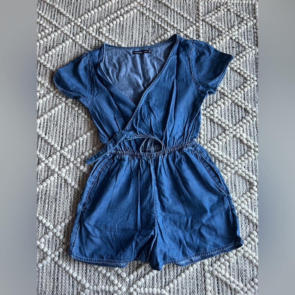🌿Abercrombie Denim Romper